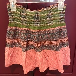 Flowy bohemian mini skirt
